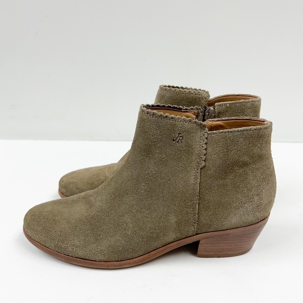 Jack Rodgers women’s Bailee Suede Ankle Booties side zipper Sz 6.5